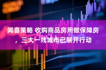 闻喜策略 收购商品房用做保障房，三大一线城市已展开行动